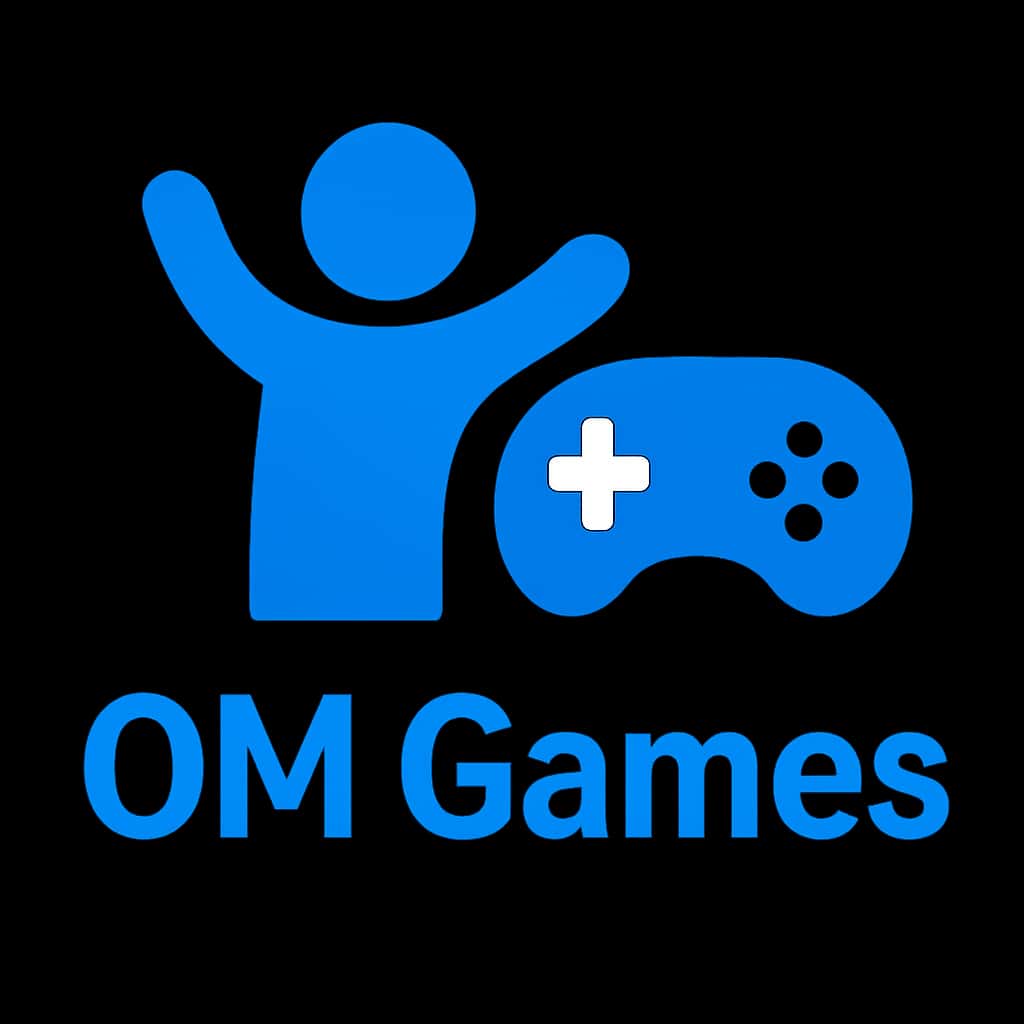 An icon representing OM Games in a clean design.