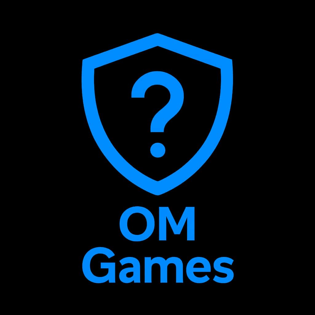 A badge icon representing safety in OM Games.