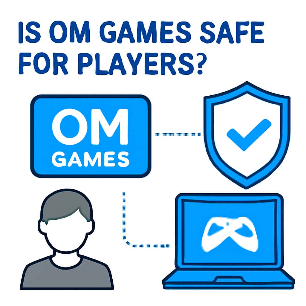 An educational diagram illustrating safety protocols of OM Games.